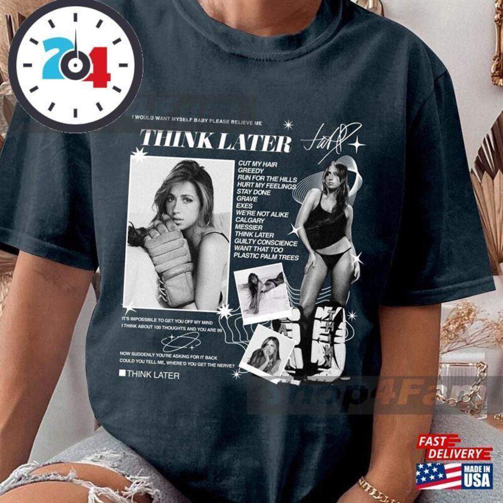 The Think Later World Tour  Shirt Tate Mcrae Fan Concert  Classic